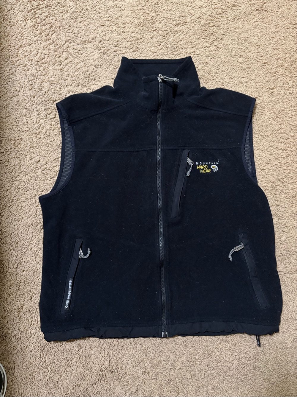 Mountain Hardwear Black Fleece Zip Up Vest